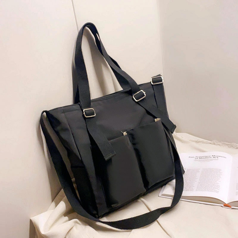 Female Bag Shoppers Simple Fashion Zipper Handbags Shoulder Waterproof Large Capacity Tote Bags Women&#39;s Brand Crossbody