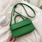 Design PU Leather Small Crossbody Shoulder Bags for Women Spring Trendy Branded Handbags and Purses Branded Totes Green