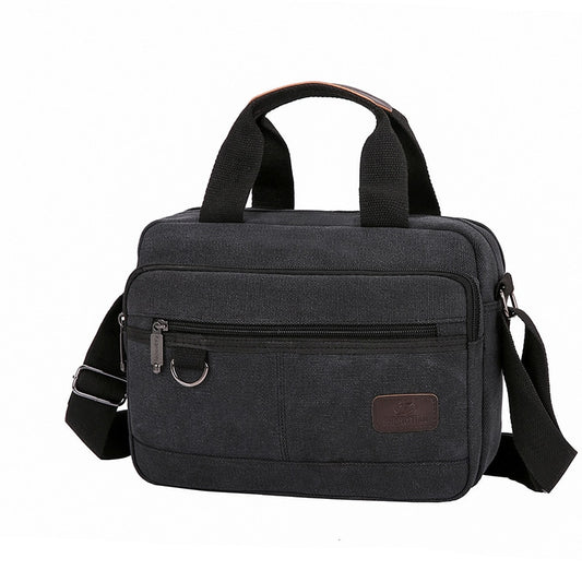 Men Canvas Briefcases Retro Business Office Shoulder Bags Work Crossbody Bag For Men&#39;s Large Capacity Laptop Handbage XA510F