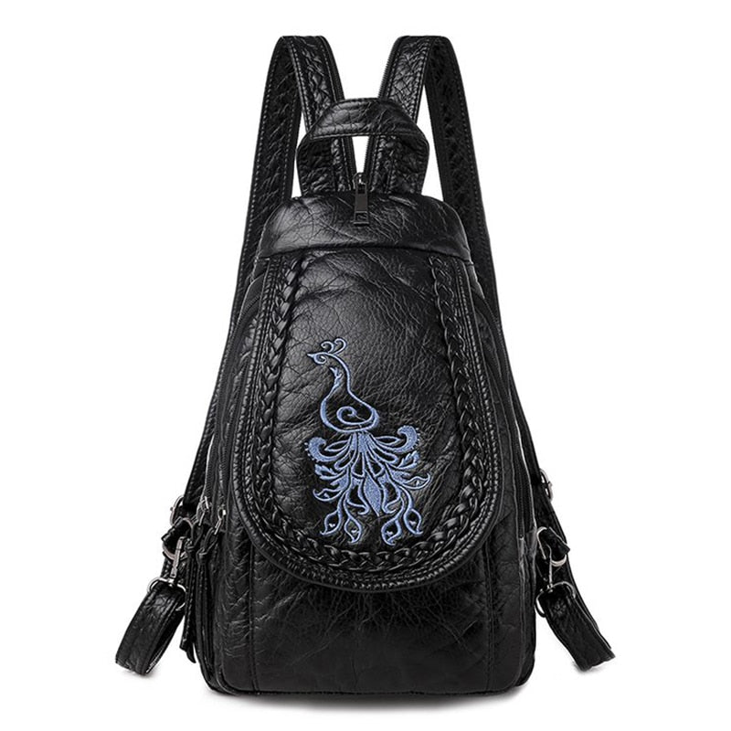 High Quality Backpack for Women New White Leather Backpack School Bag for Teenage Girls Female Travel Backpack Mochila