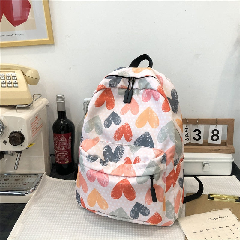 School Backpacks Fashion Graffiti Printing Women&#39;s Backpack Casual College Student School Bags for Girl Teenage Female Schoolbag