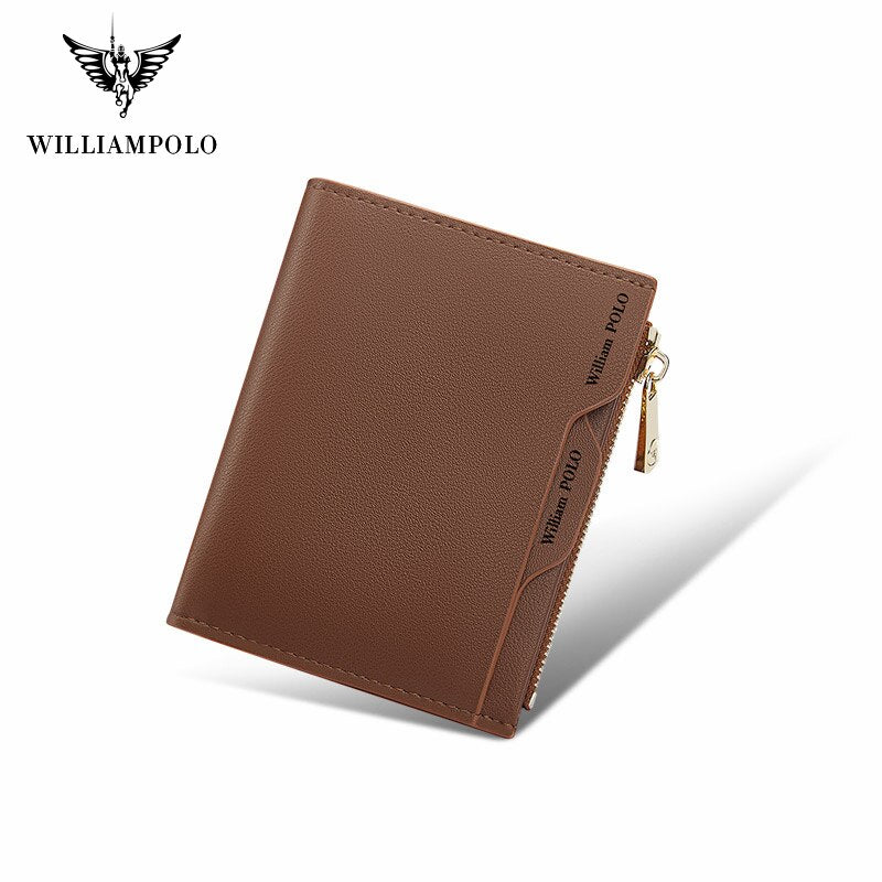 WilliamPOLO Women&#39;s Wallet Genuine Leather Luxury Design Purse Fashion Short Money Bag Ladies Card Holder Female Wallets