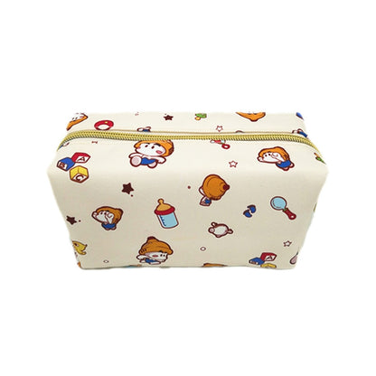 PURDORED 1 pc Cartoon Cosmetic Bag Fish Duck Pattern Women Make Up Bag Travel Floral organizer for cosmetic Toiletry Bag neceser