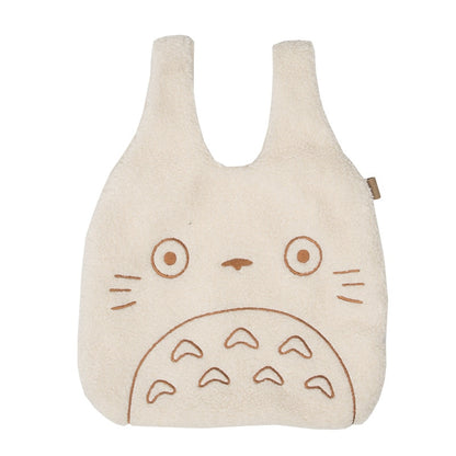 Cartoon Totoro Embroidery Lamb Fabric Handbag for Women Girls Japan INS Shoulder Bag Tote Bag Soft Fur Shopper Bag