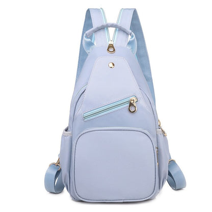 Women Small Backpack Chest Bag Sling Backpack Casual Travel Bag Simple Oxford Bagpack Crossbody Chest Bag For Go Out Shopping