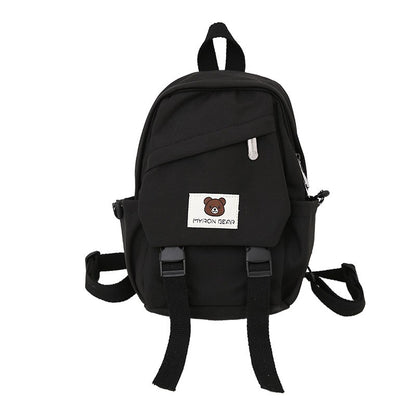 Summer New Black Ladies Small Backpack Japanese Casual  Nylon Shoulder Messenger Bag Mini Schoolbags For Teenage Girls Mochila