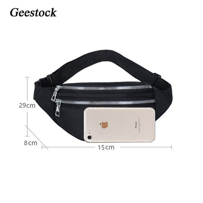 Geestock Fanny Pack for Women Nylon Waist Bags Casual Crossbody Chest Bags Unisex Hip Bum Bag Travel Belt Bag Sport Purse Pocket