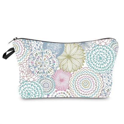 FUDEAM Polyester Mandala Pattern Portable Women Travel Storage Bag Toiletries Organize Cosmetic Bag Waterproof Female MakeUp Bag