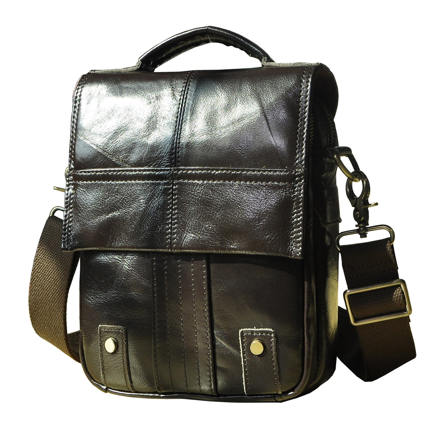 Quality Leather Male Casual Design Shoulder Messenger bag Cowhide Fashion Cross-body Bag 8&quot; Tablet Tote Mochila Satchel bag 152