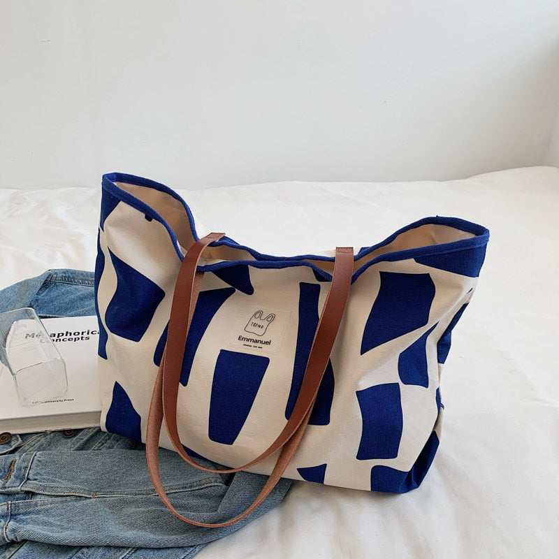 Canvas Design Shoulder Women&#39;s Bag Ladies Travel Shopper Bags For Women High Quality Large Capacity Female Shopping Handbags