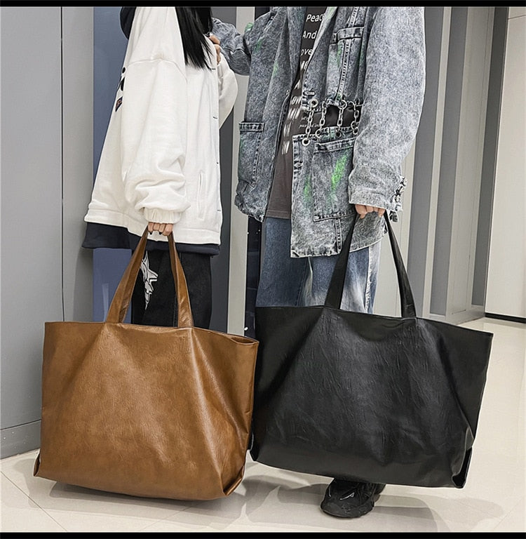 Extra Big Capacity Leather tote bags Brown Black Commutting Large bags for women Fashion women bag Brand ladies hand bags