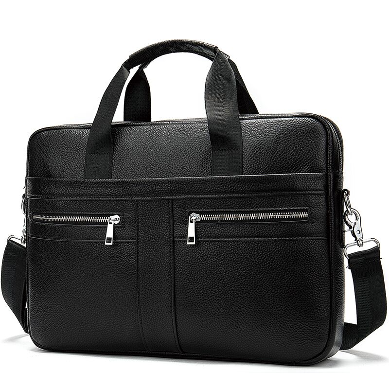 WESTAL Men&#39;s Bag Genuine Leather Men Briefcase for Laptop 14 Messenger Men&#39;s Leather Bag Business Portfolio for Document A4 7022