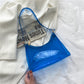 Summer Women&#39;s Transparent Jelly Bag Female Hobos Beach Shoulder Bags Candy Color Ladies Underarm Bag Hot Girls Purse Handbags