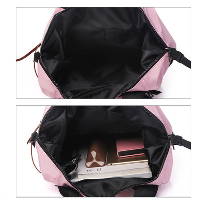 TTOU Casual Nylon Waterproof Backpack Women High Capacity Travel Book Bags for Teenage Girls Students Pink Satchel Mochila Bolsa