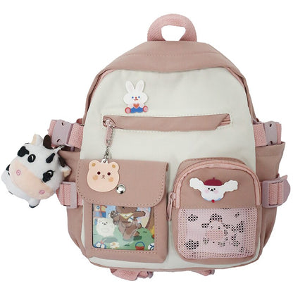 Summer Small Backpack Bag Women Cute Children&#39;s School Bags for Teenagers Female Ins Outing Dual-purpose Travel Backpacks Ladies