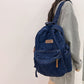 Fashion Washed Denim Women Travel Backpack Mochila Solid Color Shopping Bag Teenagers School Bags Large Bookbag Bolsas Femenina