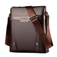 Fashion Solid Bags Men PU Leather Zipper Shoulder Bag Casual Male Square Flap Messenger Handbag for Travel and Vacation