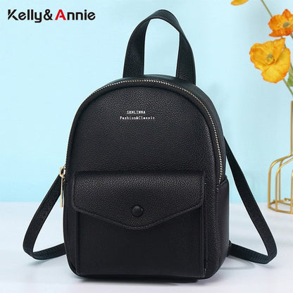 Brand Designer Fashion Women Backpack Small Soft PU Leather   Mini High Capacity Backpack Female Ladies Shoulder Bag Purse Femal