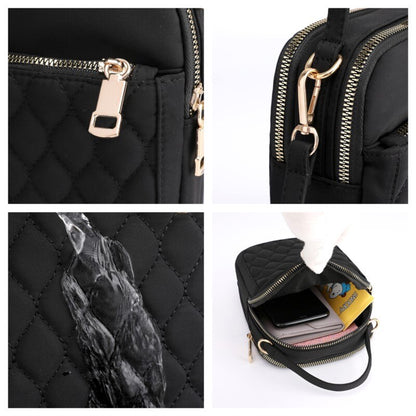 Women Waterproof Nylon Crossbody Bags Handbag Shoulder Bag Tote Solid Color  Ladies Top-handle Bags For Women