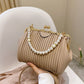 New Beads Shell Lock PU Leather Vintage Bag Bags Women&#39;s Handbags Purses Women Shoulder Crossbody Bags