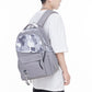 Grid Pattern Nylon School Backpack Women&#39;s Backpacks for Teenagers Girls Large Capacity Women Bag Solid Color Schoolbag Mochila