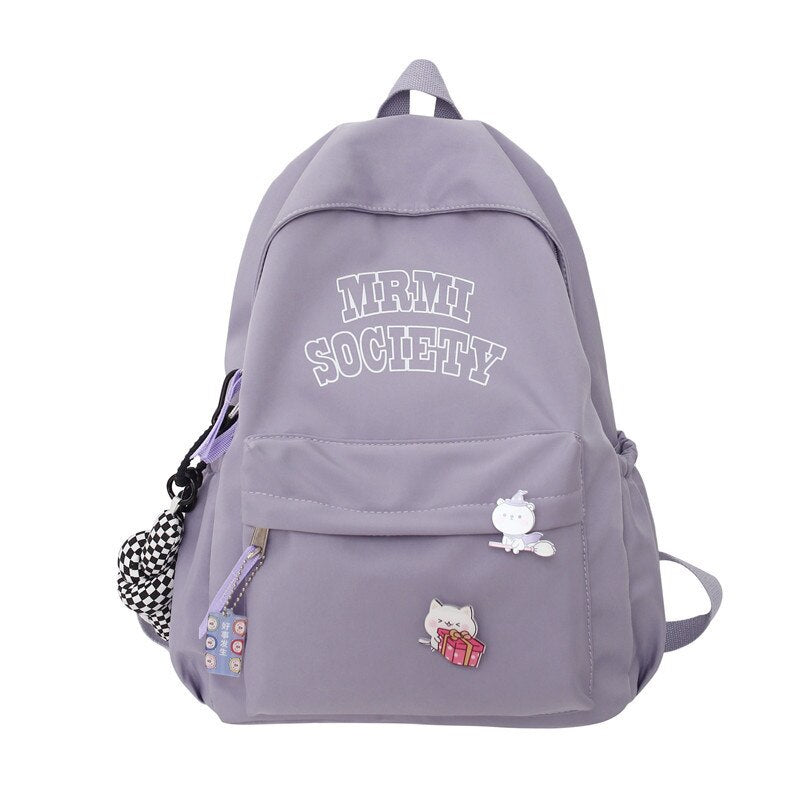 JOYPESSIE Fashion Simple Letter Women Backpack Girl Boy Laptop Rucksack Student Lovers School Bag Femal Shoulder Travel Mochila