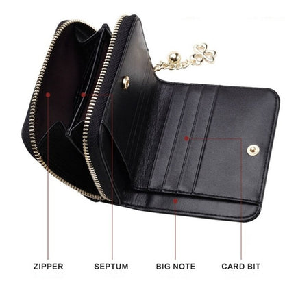 Hot Coin Purse Short 3 Folding Small Wallet Women Credit Card Holder Case Lady Patent Leather Case Money Bag Cute Wallet