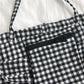 Fashion Women&#39;s Canvas Tote Shoulder Large Shopping Bag Plaid Eco Large Capacity Ladies Purse Pouch Girls Student Book Handbags
