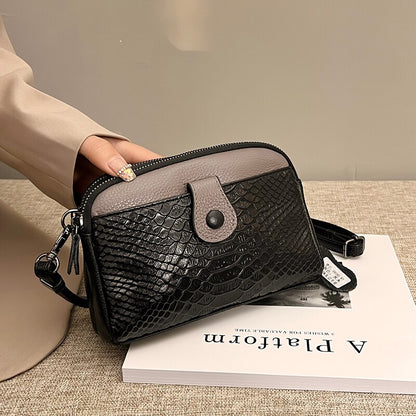 Genuine Leather Real Cowhide Women&#39;s Casual Fashion Bag Women Messenger Bag Small Shoulder Bag Crossbody Bags for Women Handbags