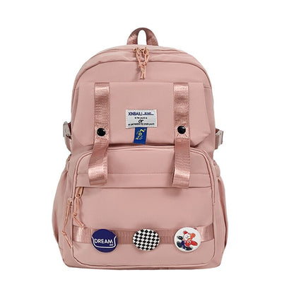 New Women Green Waterproof Cute Backpack Girl Travel School Bag Fashion Female Laptop Solid Color College Backpack Lady Book Bag