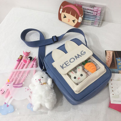 Wallets Crossbody Phone Bags High Quality Fashion Female Shopper Japanese Style Cute Cartoon Canvas Women Mini Shoulder Bag