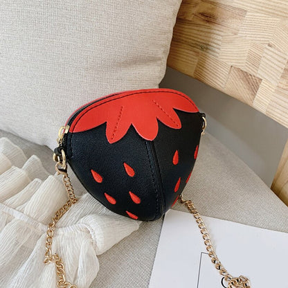 Women Bag Creative Cute Little Strawberry Shape Crossbody Bag Small Women Shoulder Bag Phone Pouch