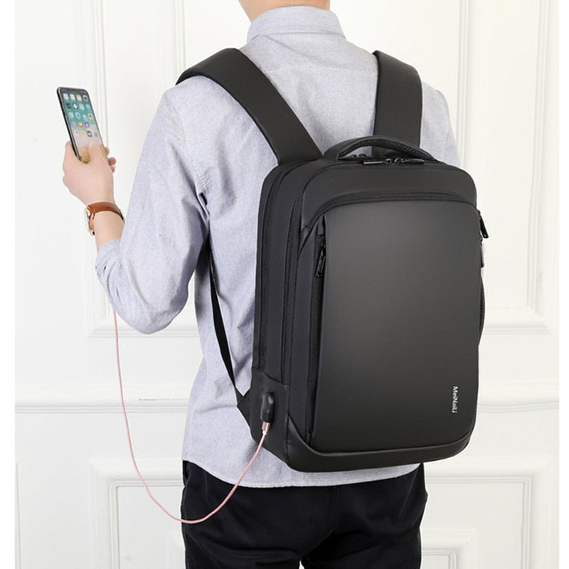 Men&#39;s Backpack 17.3 Inch Laptop Backpacks Expandable Usb Charging Large Capacity Travel Backpacking with Waterproof Bag