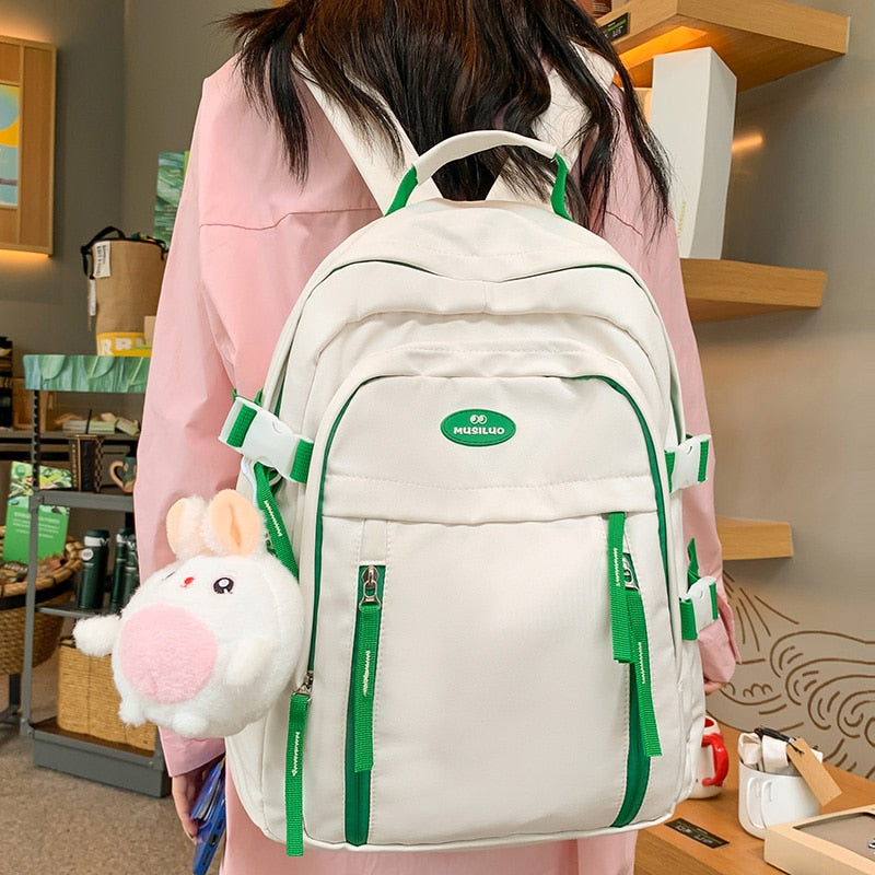 Trendy Female Travel College Backpack Women Cute Laptop School Bag Cool Nylon Fashion Girl Book Packet Ladies Leisure Kawaii Bag