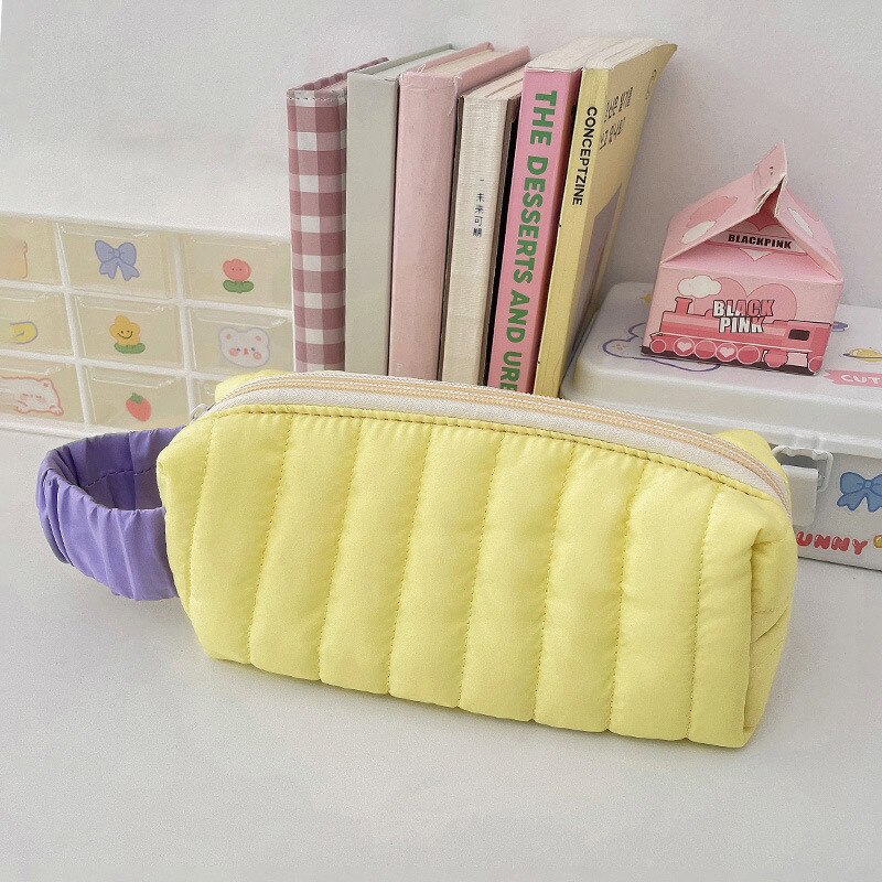 1Pc New Macaron Color Soft Makeup Bag For Women Zipper Large Female&#39;s Cosmetic Case Travel Make Up Toiletry Bag Washing Pouch