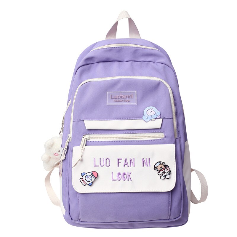 Girl Travel Green Harajuku High Capacity Book Backpack Lady Kawaii Bag Female Laptop College Packet Fashion Women SchoolBag New