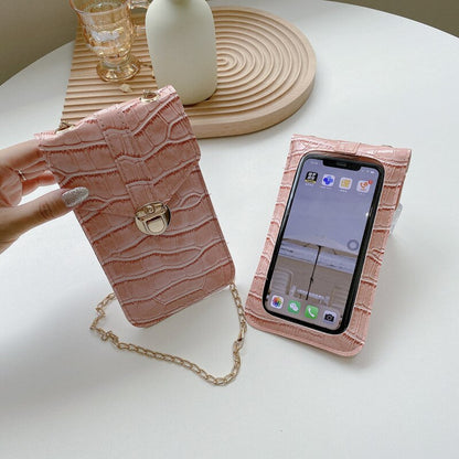 Shoulder Bag for Women Touch Screen Mobile Phone Bags Female Crossbody Bag Simple Retro Wallets