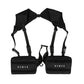 Unisex Black Chest Bag Streetwear Tactical Vest Hip-hop Chest Bags Fashion Tactics Waist Pack Woman Functional Square Bag