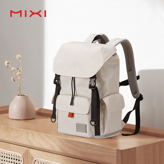 Mixi New Women Backpack Men Travel Laptop Bag Ergonomic Design Waterproof Canvas M5025