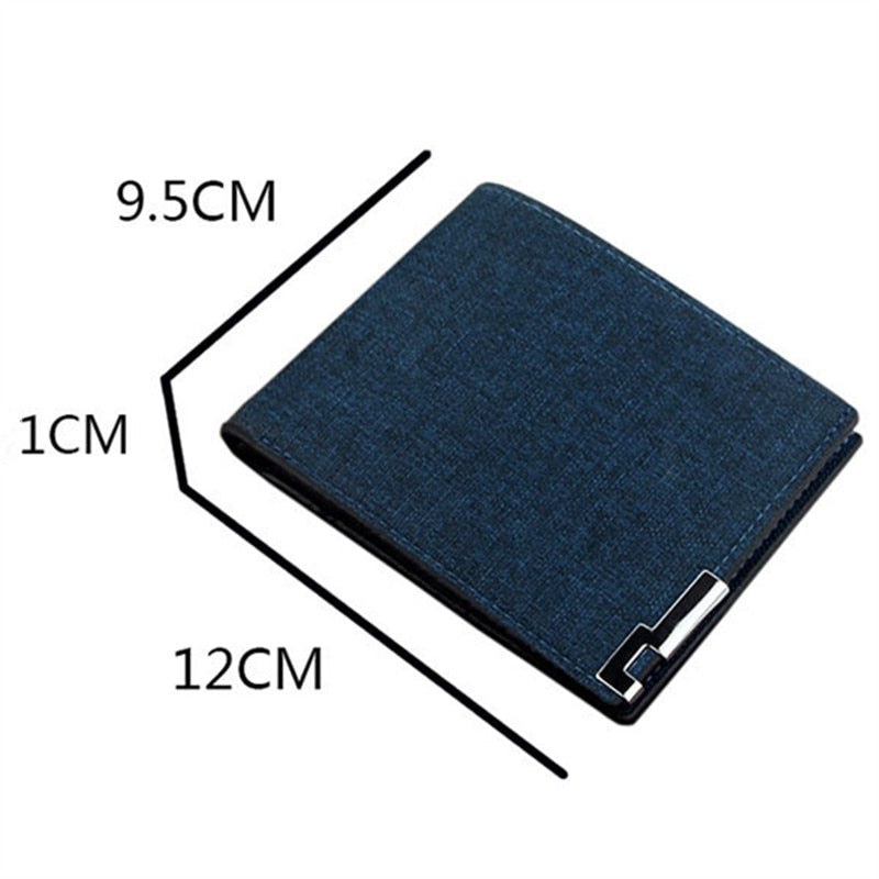 Men&#39;s Multifunctional Canvas Wallet Leisure Travel Lightweight Portable Short Style All Match Male Credit Card Holder Coin Purse