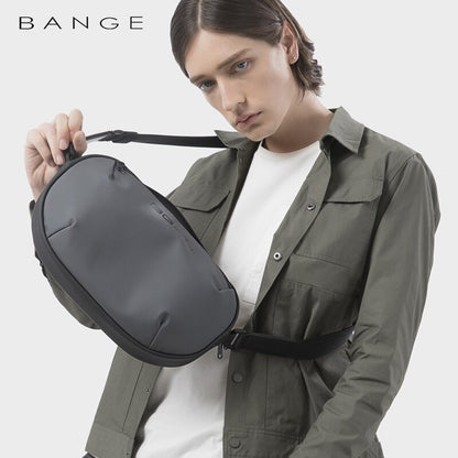 BANGE Men&#39;s Waterproof Crossbody Bag Oxford Large Capacity Multifunction Anti-theft Sling Shoulder Messenger Chest Bag Pack