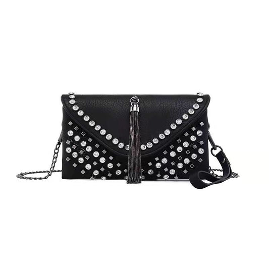 New Female Bags Fashion Crossbody Bag Pu Leather Personality Wings Decorated Chain Shoulder Bags Women Messenger Bag Handbags