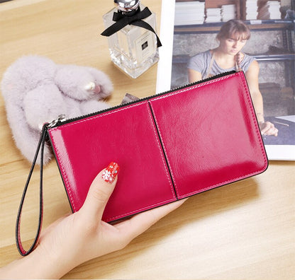 Luxury Women&#39;s Wallet Ladies PU Leather Long Women&#39;s Mobile Phone Bag Card Bag Handbag Fashion Convenient Wallet Women