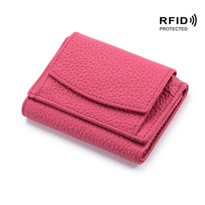 New Women Genuine Leather Purses Female Small Cowhide Wallets Lady Coin Bag Card Holder Large Capacity Money Bag Portable Clutch