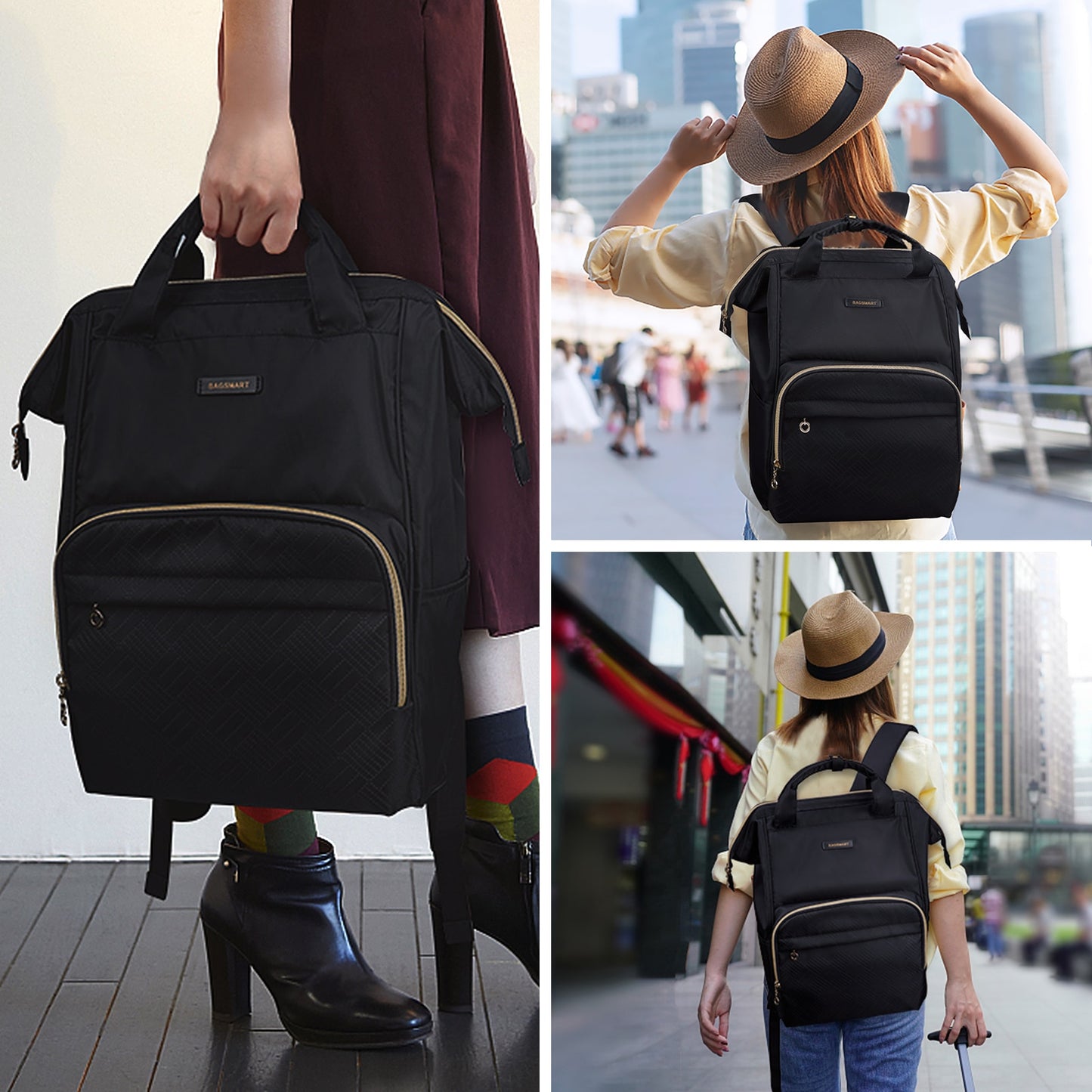Laptop Backpacks for Women BAGSMART Travel Backpack 15.6 Inch Notebook Doctor Back pack for School College Work Business Trip