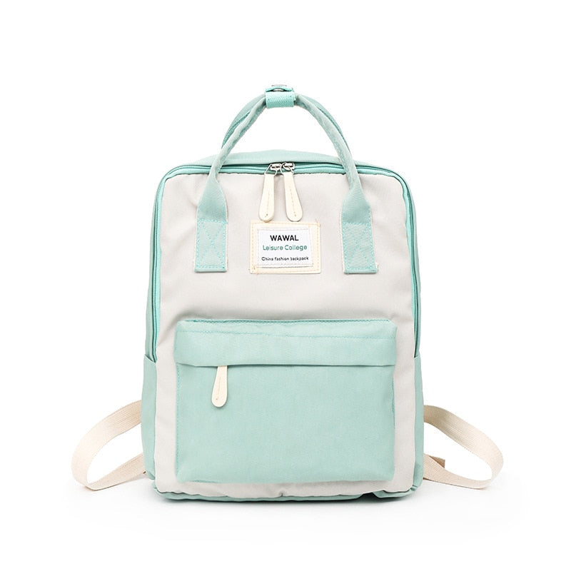 Moonbiffy Girl Boy Students School Bags Women Canvas Waterproof Backpack Wild Little Fresh Travel Soft Back Outdoor Gift Storage