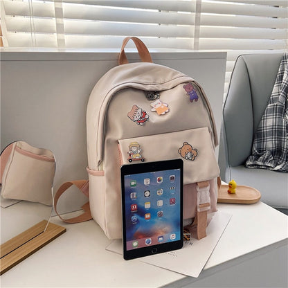 Schoolbag Female Korean Version High School Student Backpack Ins Fengsen Department Japanese Junior High School Student Backpack