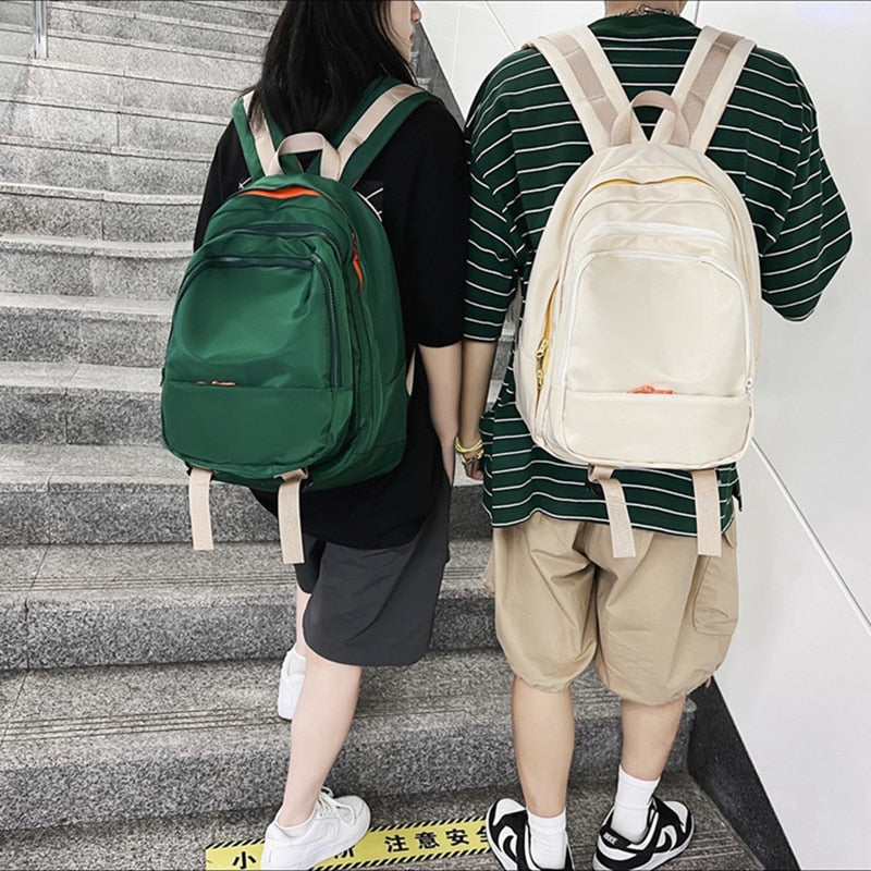 College Backpack Ladies Harajuku Cute Man Nylon Bag Female Laptop Fashion Girl Fabric Student Backpack Women Travel Teen Bags