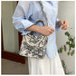 Canvas Mini Tote Bag Women Luxury Designer Handbag Girl Shopper Bag Fashion Casual Landscape Printing Pearls Crossbody Bags