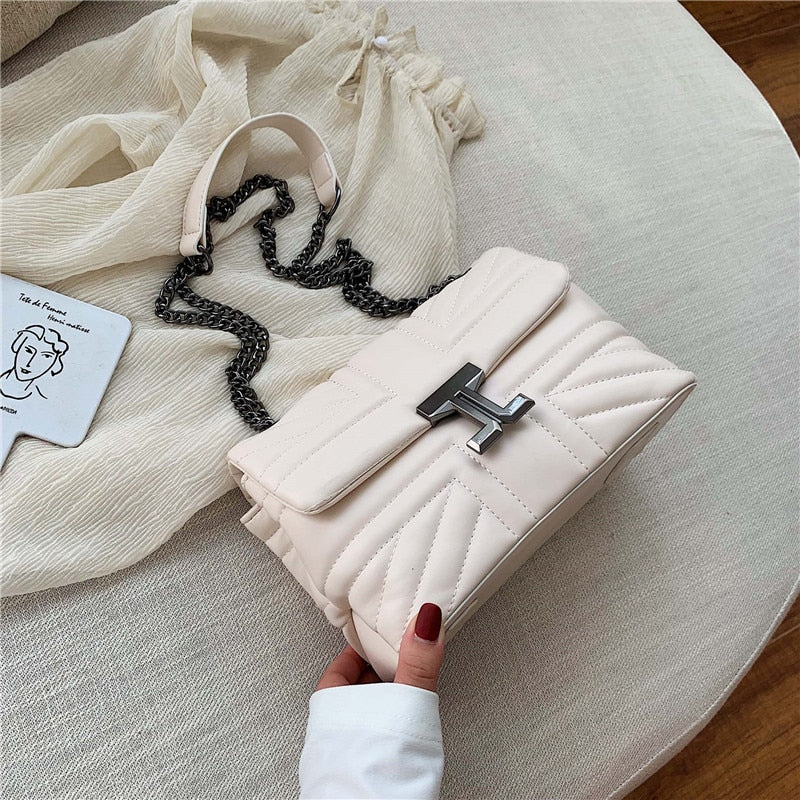 Women&#39;s Bag New Fashion Chain Leisure Shoulder Bag Female Small Square Messenger Bag